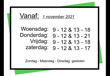 Nieuwe Openingsuren